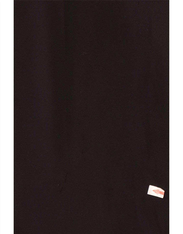 Zara Damen-Chinohose mit weitem Bein, mittelgroß, W28, L29, schwarzes Polyester