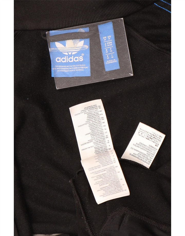 Adidas Herren-Trainingsanzug-Top-Jacke, mittelgroß, Schwarz, Colourblock-Polyester, Sport