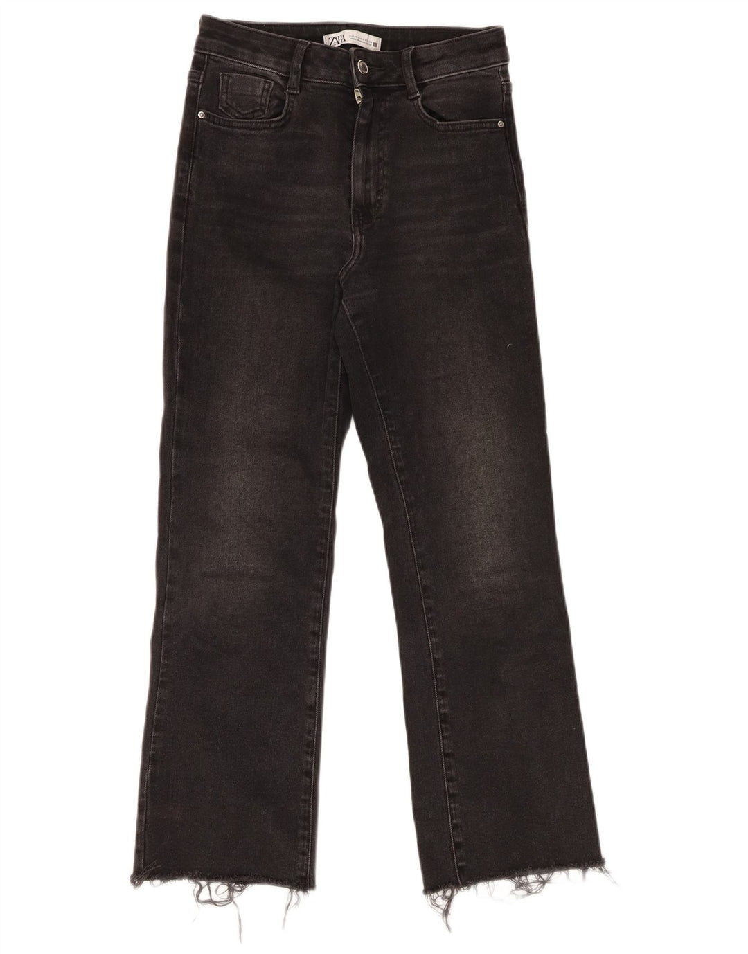 ZARA Womens Bootcut Jeans EU 34 2XS W24 L26 Black Cotton