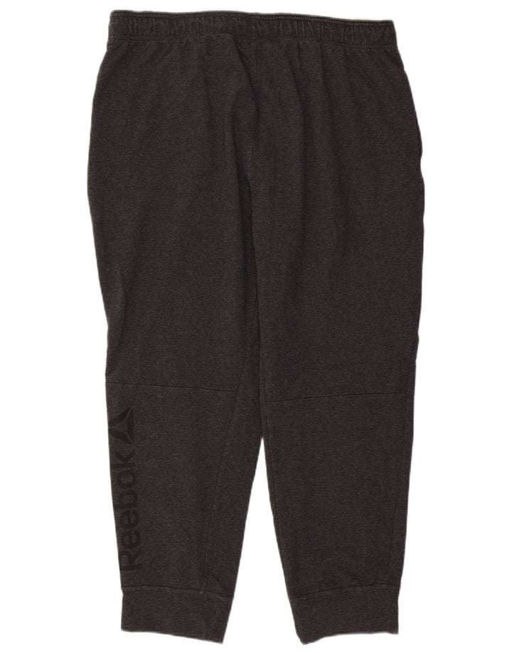 Reebok Herren Graphic Trainingshose Jogger 2XL Grau Baumwolle