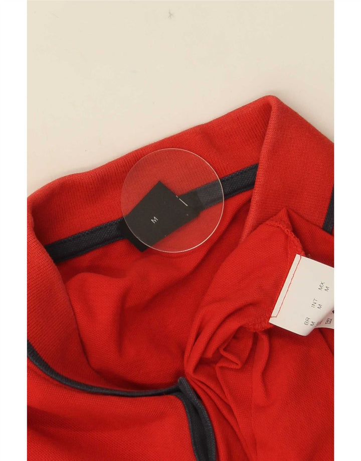 Hugo Boss Herren-Poloshirt mit normaler Passform, mittelrote Baumwolle