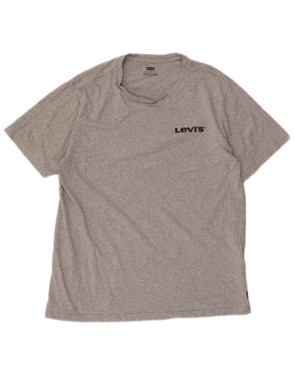 Levi's Herren-T-Shirt mit Grafik, mittelgrau gesprenkelte Baumwolle