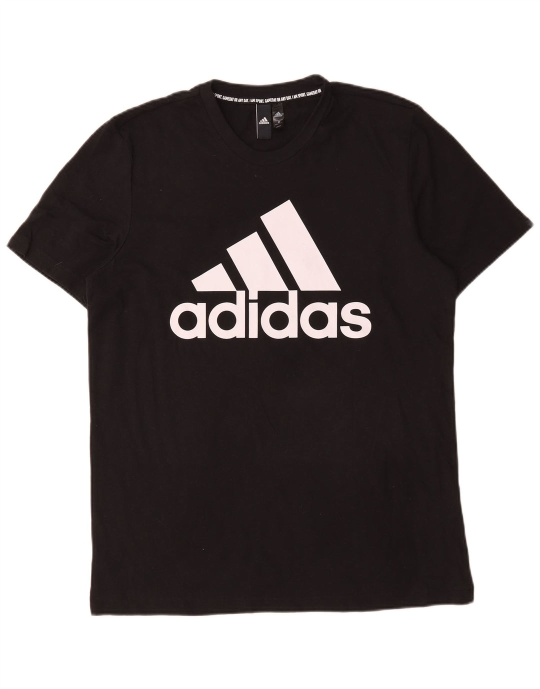 Adidas Herren Grafik T-Shirt Top Medium Schwarz Baumwolle