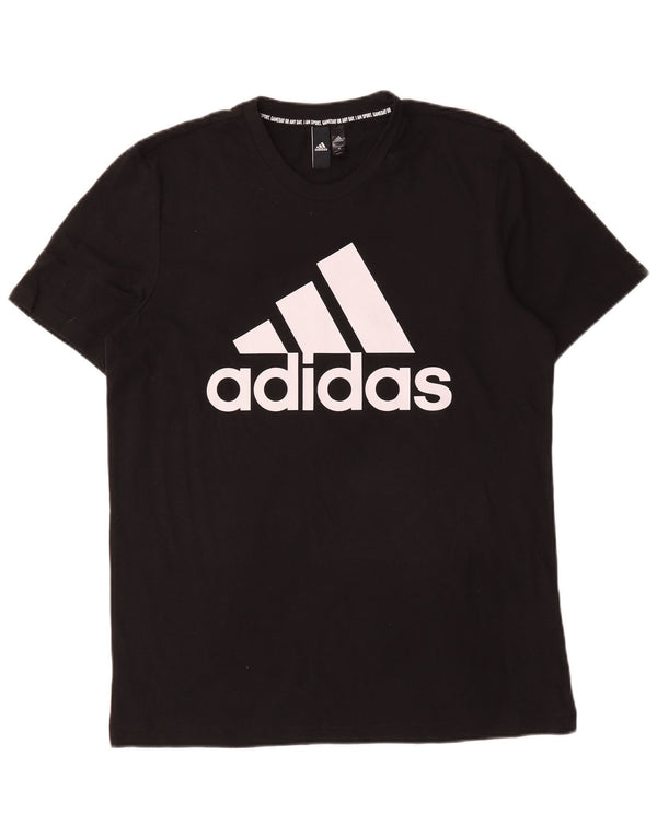 Adidas Herren Grafik T-Shirt Top Medium Schwarz Baumwolle