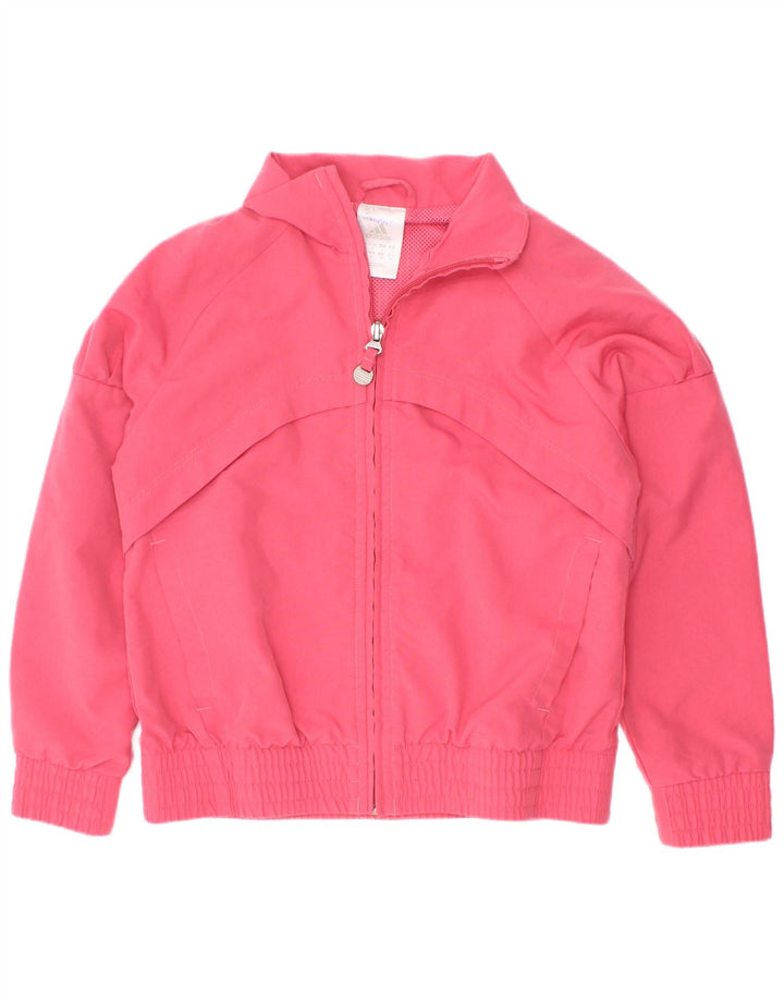 Adidas Mädchen-Trainingsanzug-Top-Jacke, 5–6 Jahre, rosa, Polyester