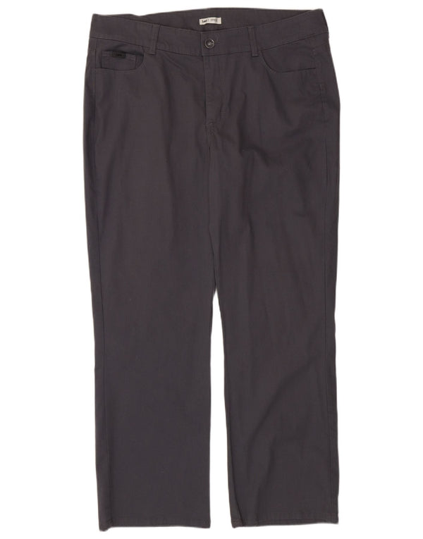 Lee Damen gerade Freizeithose, US 18, 2XL, W38, L31, graue Baumwolle