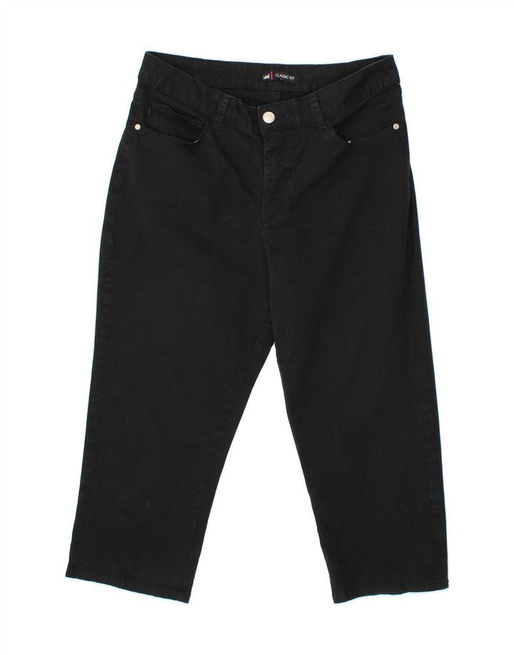 LEE Womens Classic Fit Straight Capri Trousers W34 L22 Black Vintage Lee and Second-Hand Lee from Messina Hembry 