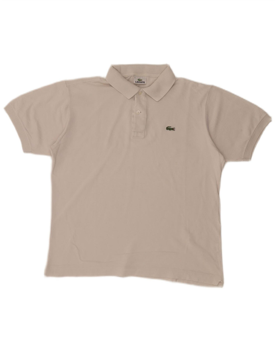 Lacoste Herren-Poloshirt, Größe 4, mittelweiße Baumwolle