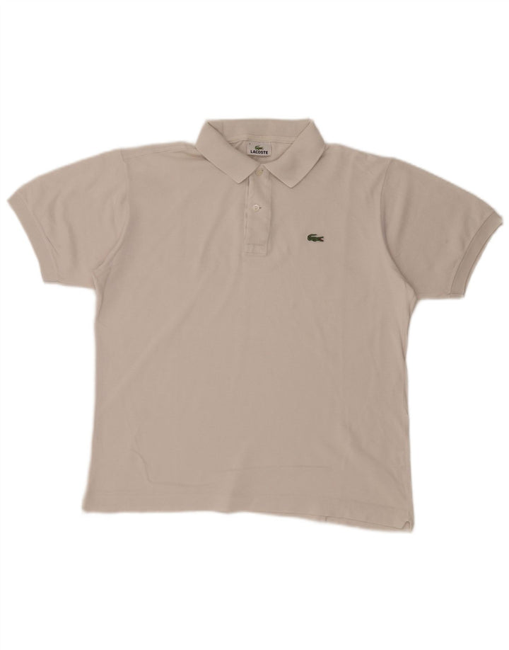 Lacoste Herren-Poloshirt, Größe 4, mittelweiße Baumwolle