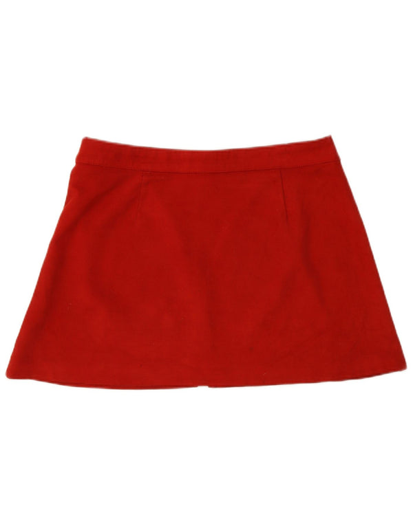 Zara Damen Trafaluc Minirock Large W32 Rot Polyester