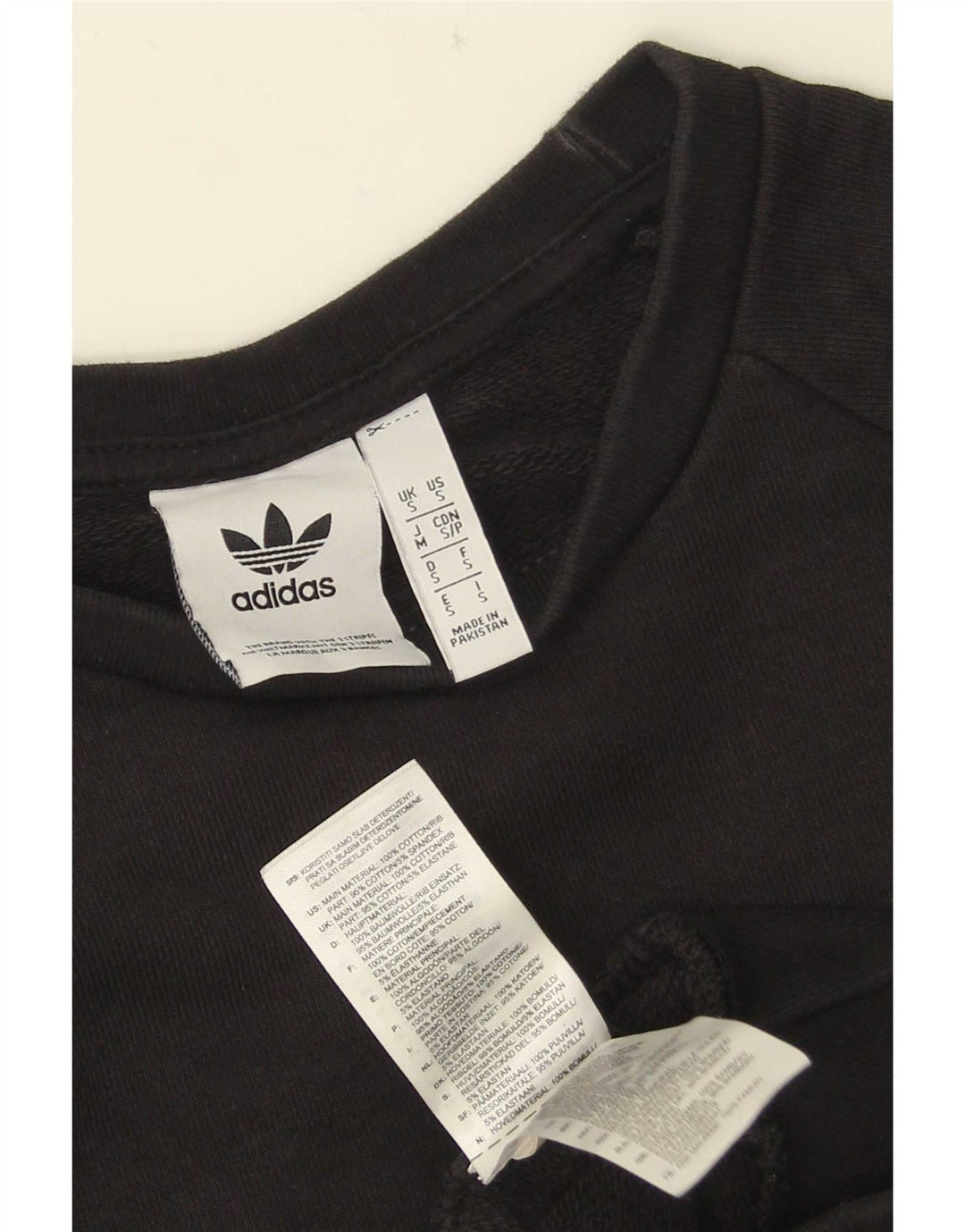 Adidas Herren Sweatshirt Pullover Small Schwarz Baumwolle