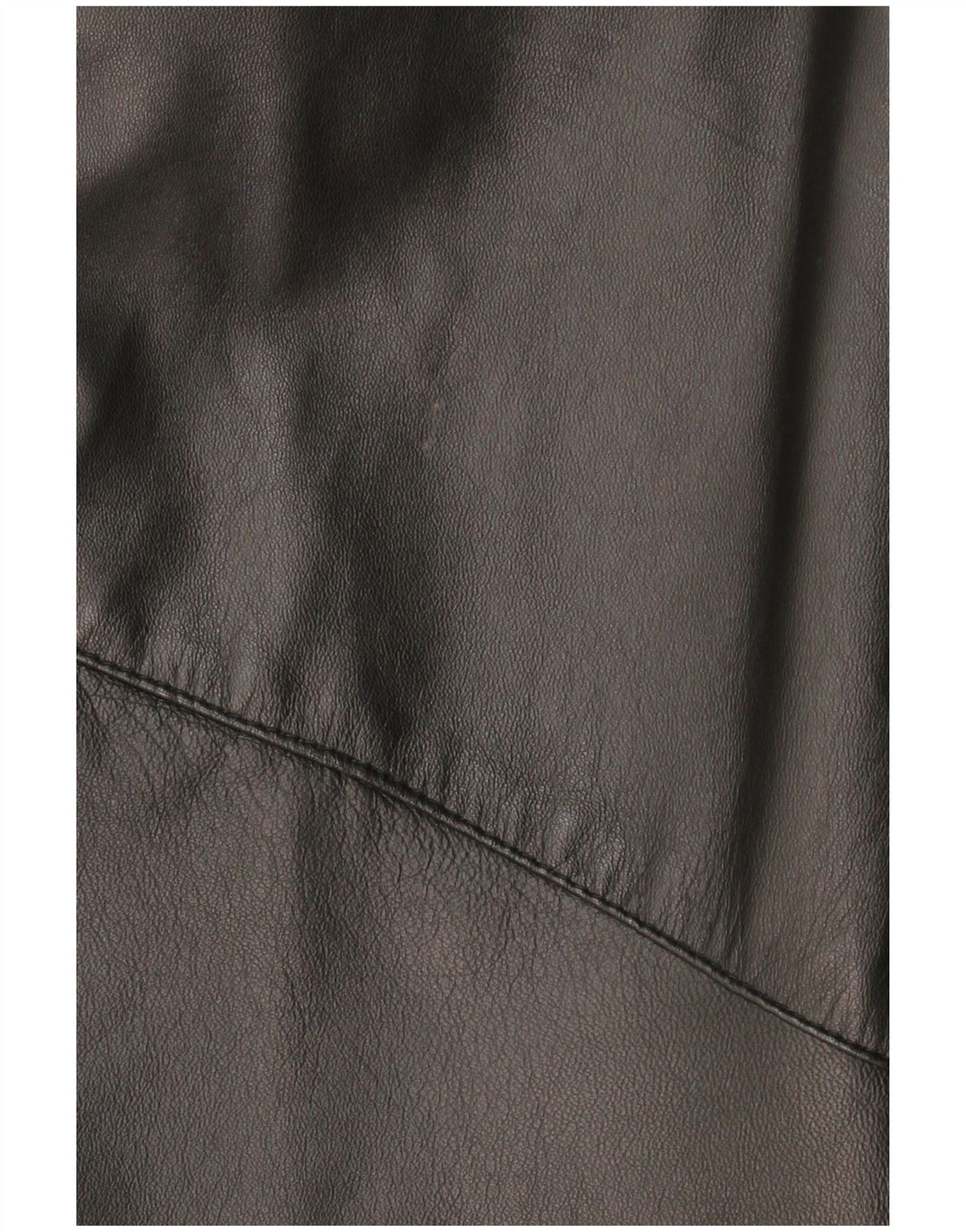 VINTAGE Damen gerade Lederhose IT 50 Large W38 L29 Schwarz