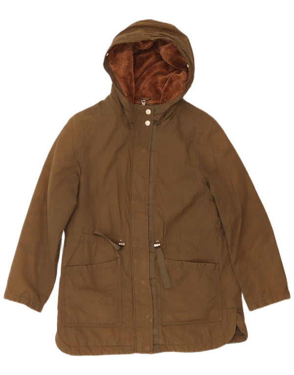 Zara Mädchen-Sherpa-Parka mit Kapuze, 13–14 Jahre, Khaki