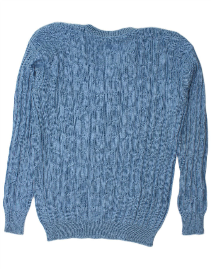 Vintage Herren Pullover mit V-Ausschnitt XL Blau