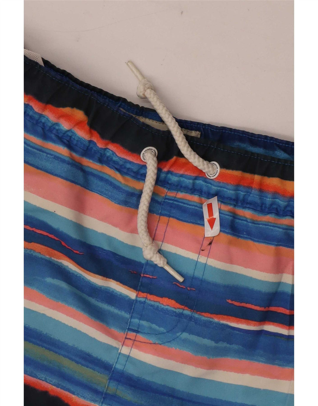 Penguin Herren-Badeshorts, klein, mehrfarbig, gestreift, Polyester