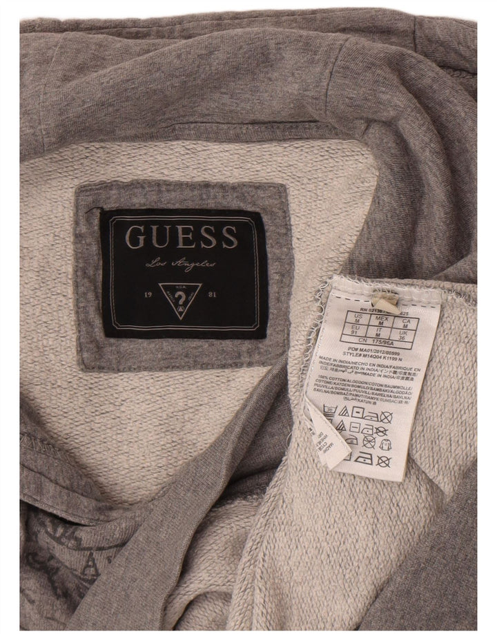 Guess Herren-Kapuzenpullover mit Grafik, mittelgraue Baumwolle