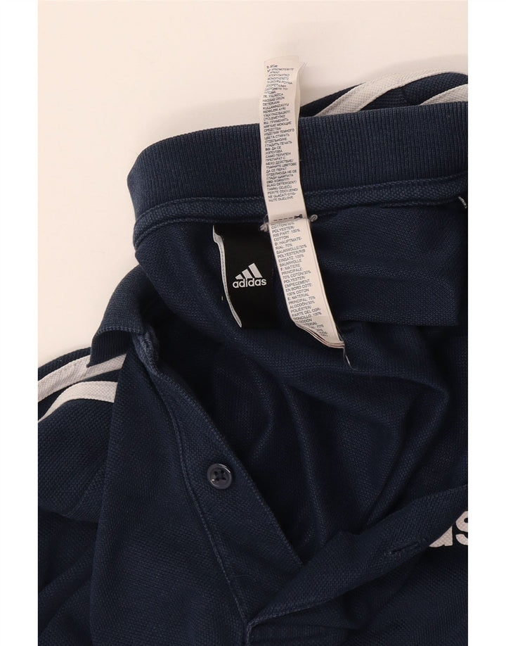 Adidas Herren-Poloshirt, groß, marineblau, Baumwolle
