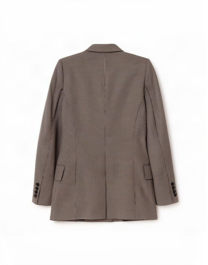Zweireihiger Blazer für Damen von Zara, Gr. 6, XS, Schwarz, Gingham