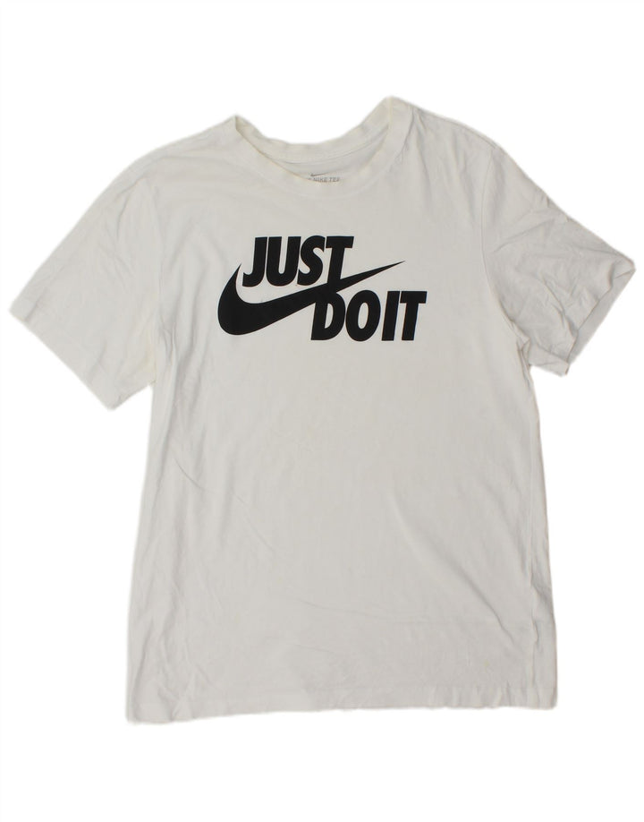 Nike Herren-T-Shirt mit Grafik, Größe L, aus weißer Baumwolle