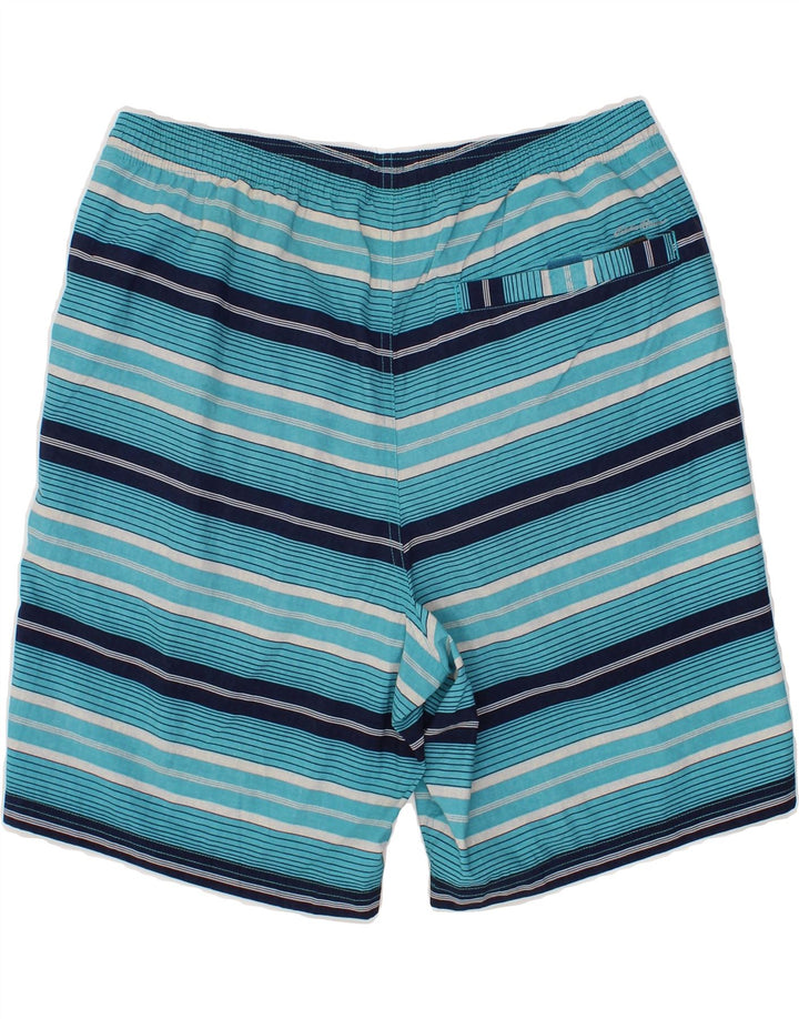 EDDIE BAUER Mens Swimming Shorts Medium  Blue Striped Vintage Eddie Bauer and Second-Hand Eddie Bauer from Messina Hembry 