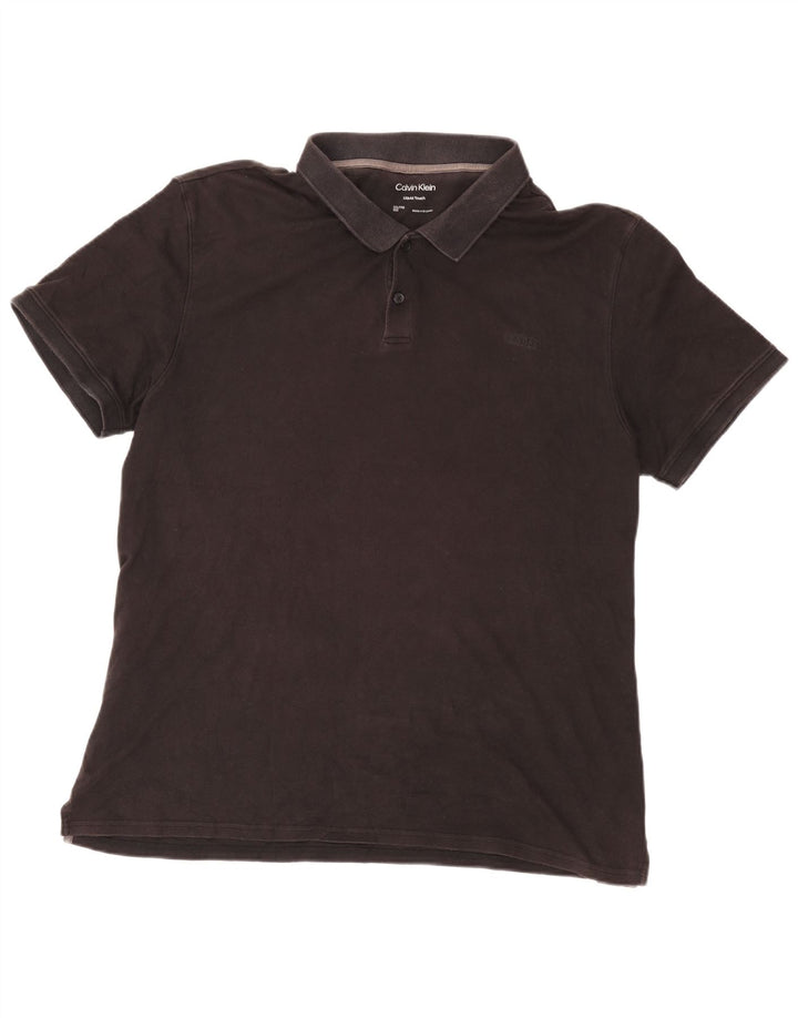 Calvin Klein Herren Poloshirt 2XL Schwarz Baumwolle