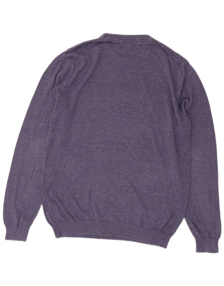 Volcom Herren-Pullover mit Rundhalsausschnitt, Größe L, Lila, Baumwolle
