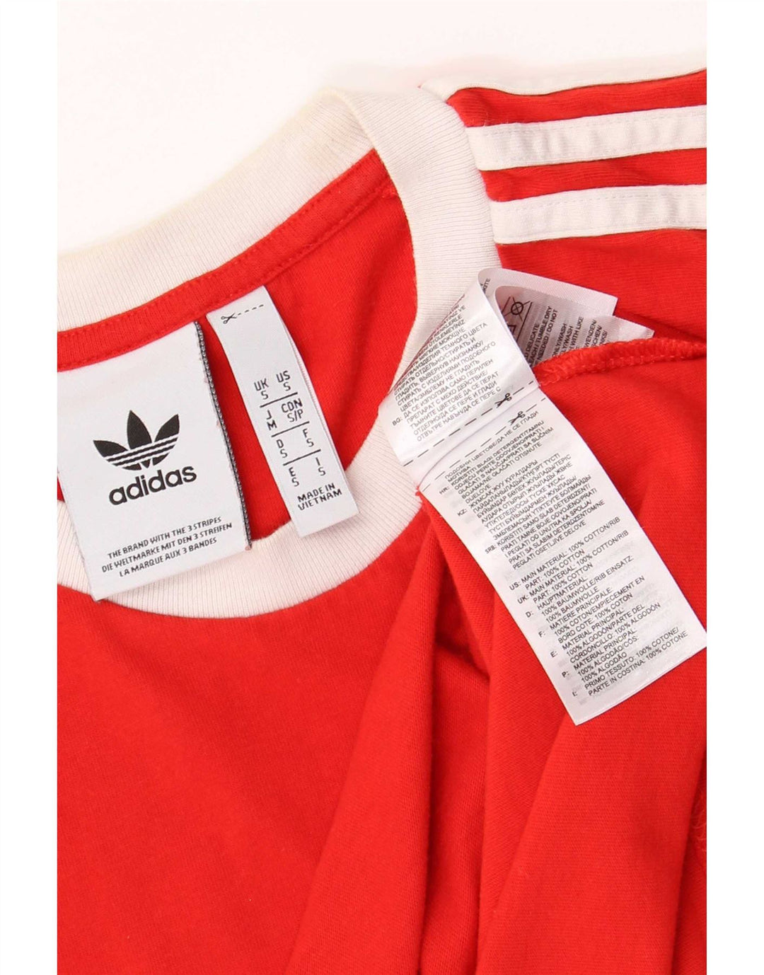 Adidas Herren T-Shirt Top Small Rot Baumwolle