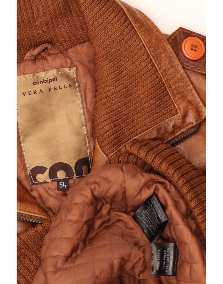 Conbipel Herren Militärlederjacke IT 54 XL Braun