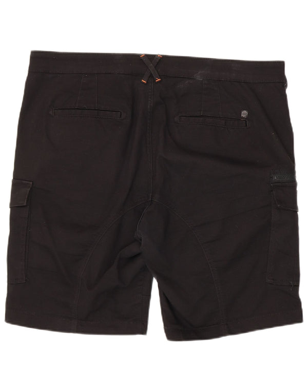 Jack & Jones Herren Cargoshorts XL W38 Schwarz Baumwolle