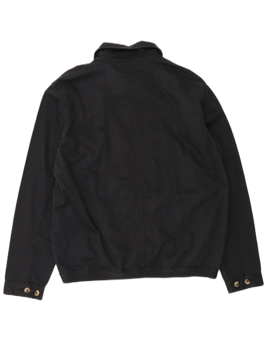 Marks & Spencer Herren Blue Harbor Bomberjacke UK 40 Große schwarze Baumwolle
