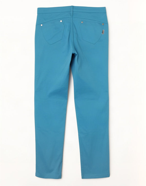 Vintage Damen Slim Casual Hose W28 L30 Blau Polyester