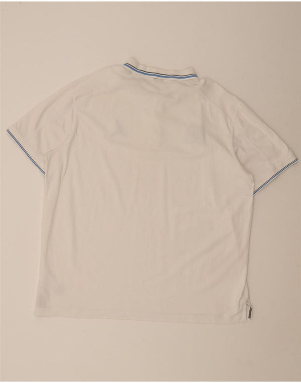 Nike Herren Dri Fit Poloshirt 2XL weiß gestreift aus Baumwolle