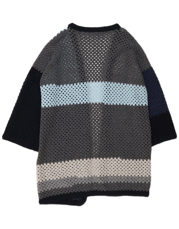 Vintage Damen 3/4 Ärmel Cardigan Pullover UK 16 Groß Mehrfarbig