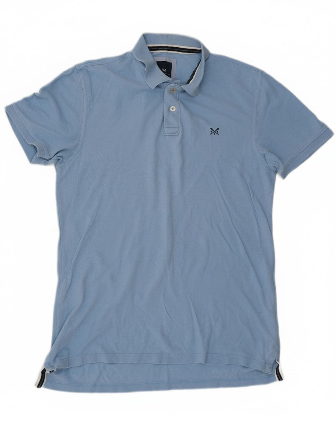 Crew Clothing Herren-Poloshirt, groß, blaue Baumwolle