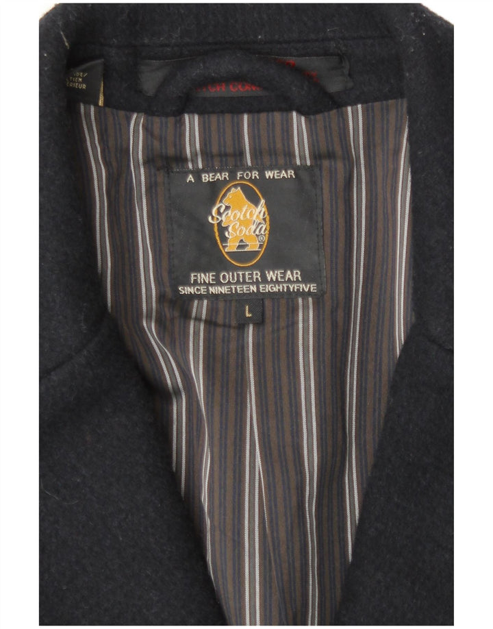 Scotch & Soda Herrenmantel UK 40 Große marineblaue Wolle