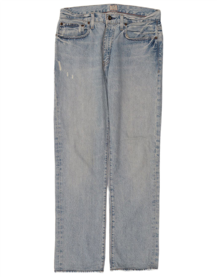 J. Crew Herren Straight Jeans W30 L32 Blaue Baumwolle