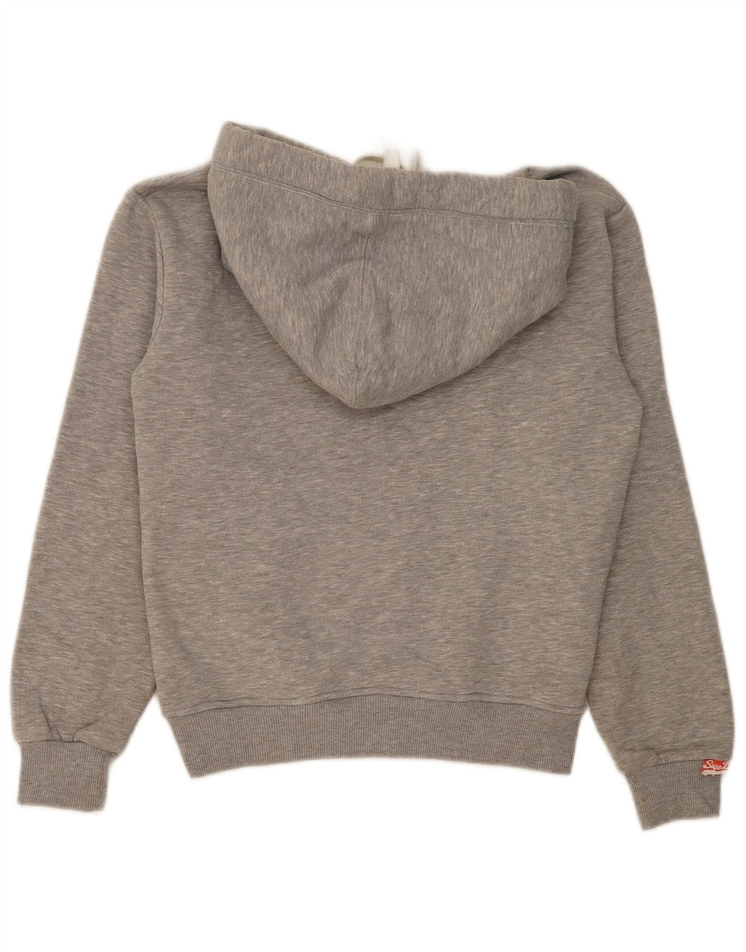 Superdry Damen-Kapuzenpullover mit Grafik, UK 16, Größe L, Grau, Polyester