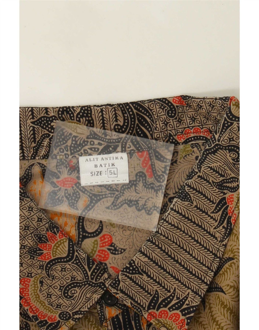 Alit Astika Herren-Kurzarmhemd mit abstraktem Muster, 5XL, mehrfarbig