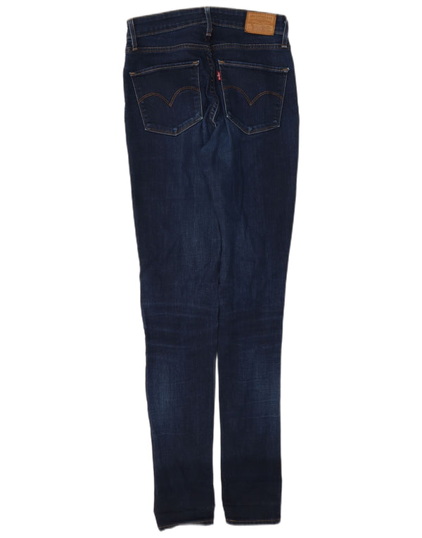 Levi's Damen 721 High Rise Skinny Jeans W27 L32 Marineblau Baumwolle