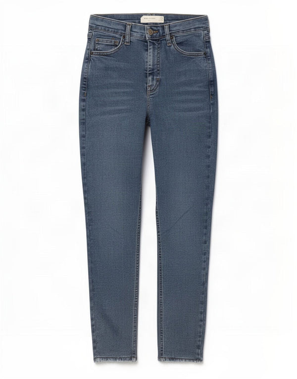 Topshop Damen Jamie Crop Skinny Jeans W26 L24 Blaue Baumwolle