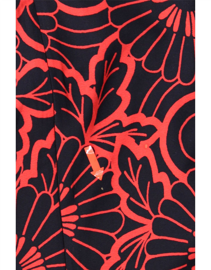 DEBENHAMS Womens Sheath Dress UK 14 Large Red Floral Polyester Vintage Debenhams and Second-Hand Debenhams from Messina Hembry 