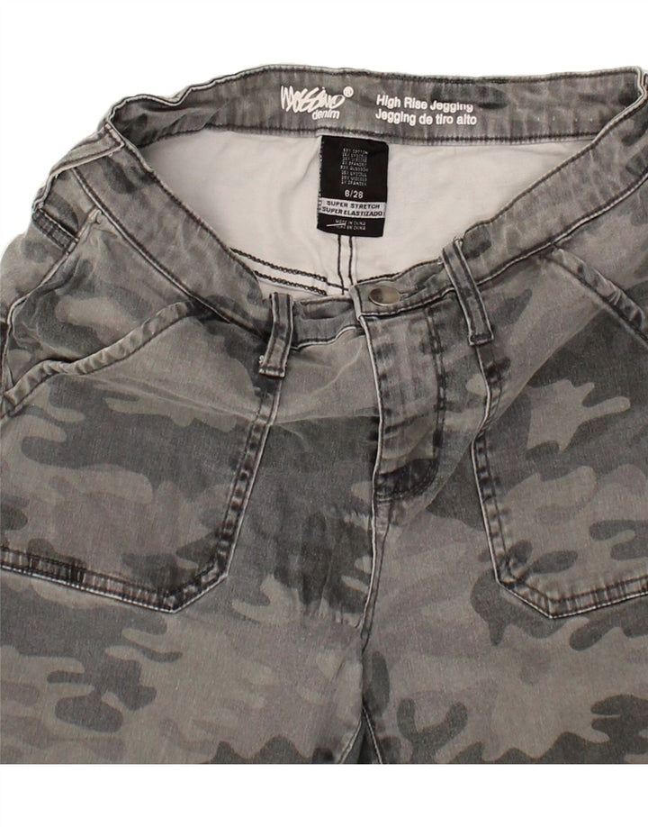 MOSSIMO Womens High Rise Jegging Jeans US 6 Medium W28 L27 Grey Camouflage Vintage Mossimo and Second-Hand Mossimo from Messina Hembry 