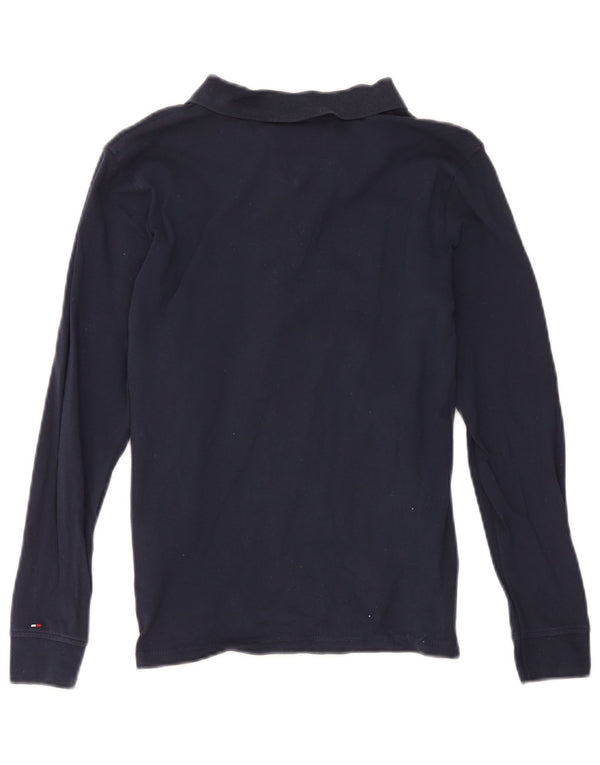 Tommy Hilfiger Langarm-Poloshirt mit Grafik für Jungen, 11–12 Jahre, Marineblau