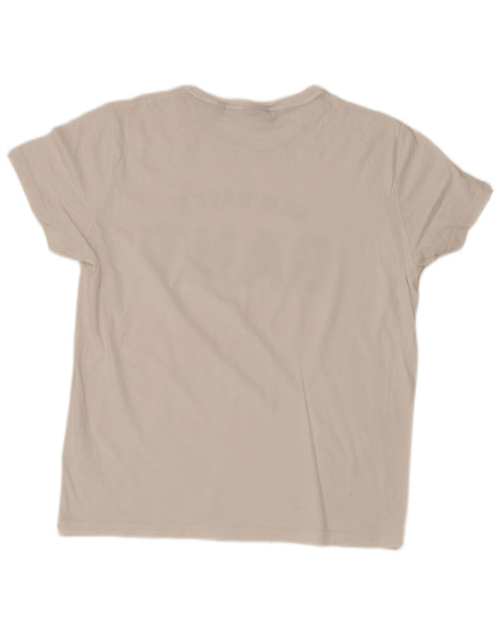 Gant Herren-T-Shirt mit Grafik, Größe L, aus weißer Baumwolle