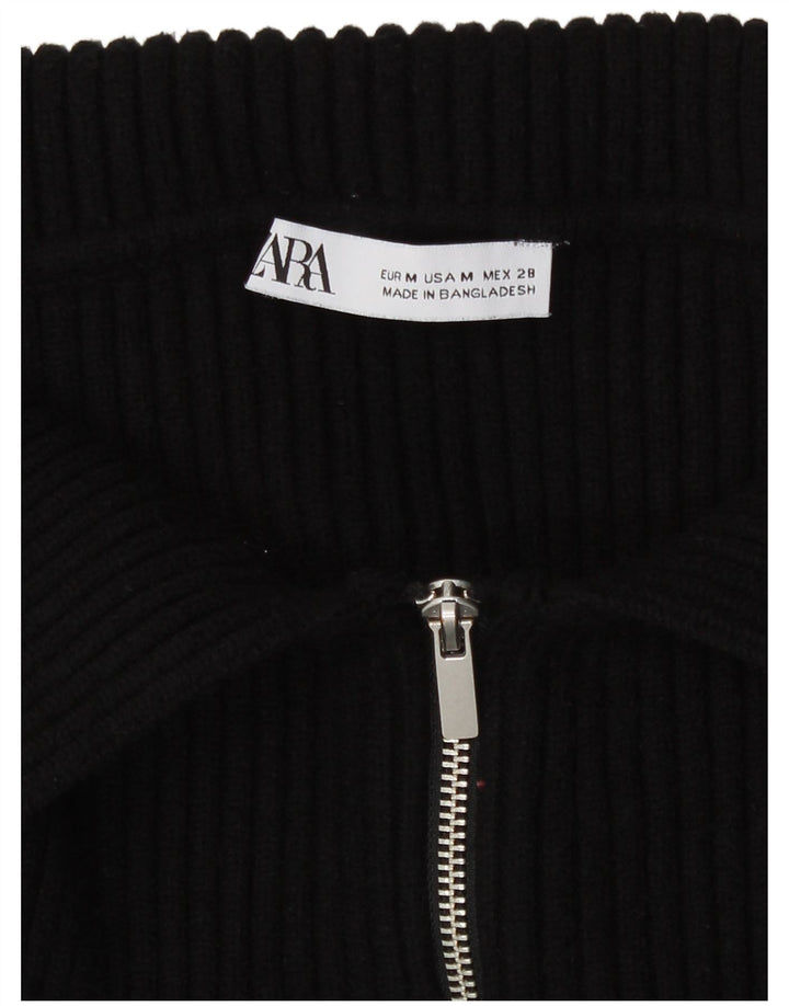Zara Damen Bolero-Pullover UK 12 Medium Schwarz
