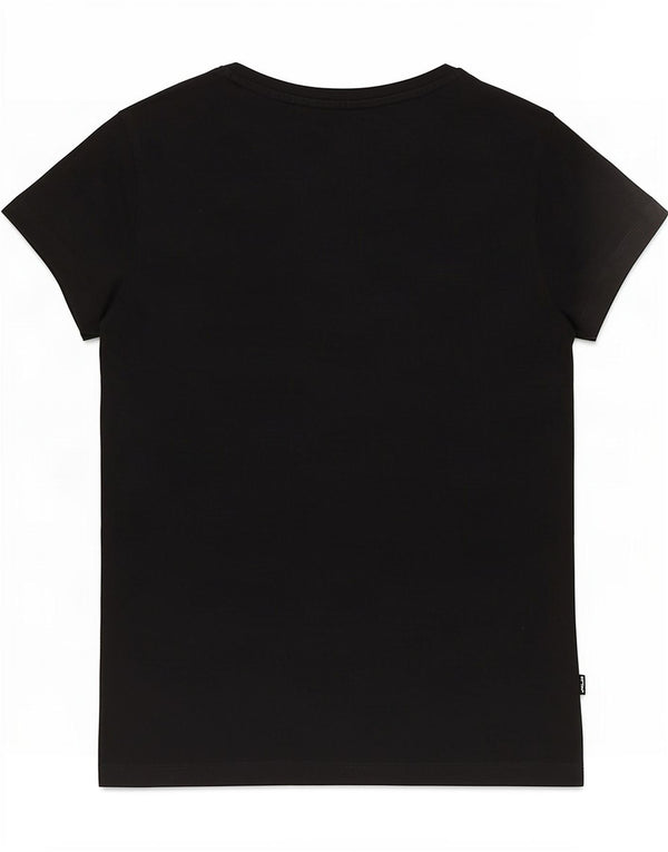 Puma Damen Grafik T-Shirt Top UK 10 Small Schwarz Baumwolle