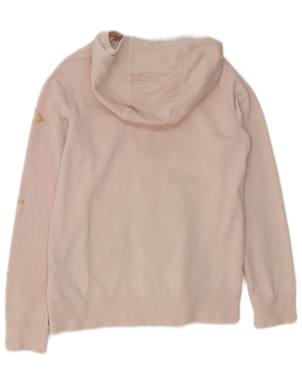 Nike Mädchen-Kapuzenpullover mit grafischem Reißverschluss, 12–13 Jahre, groß, rosa Baumwolle