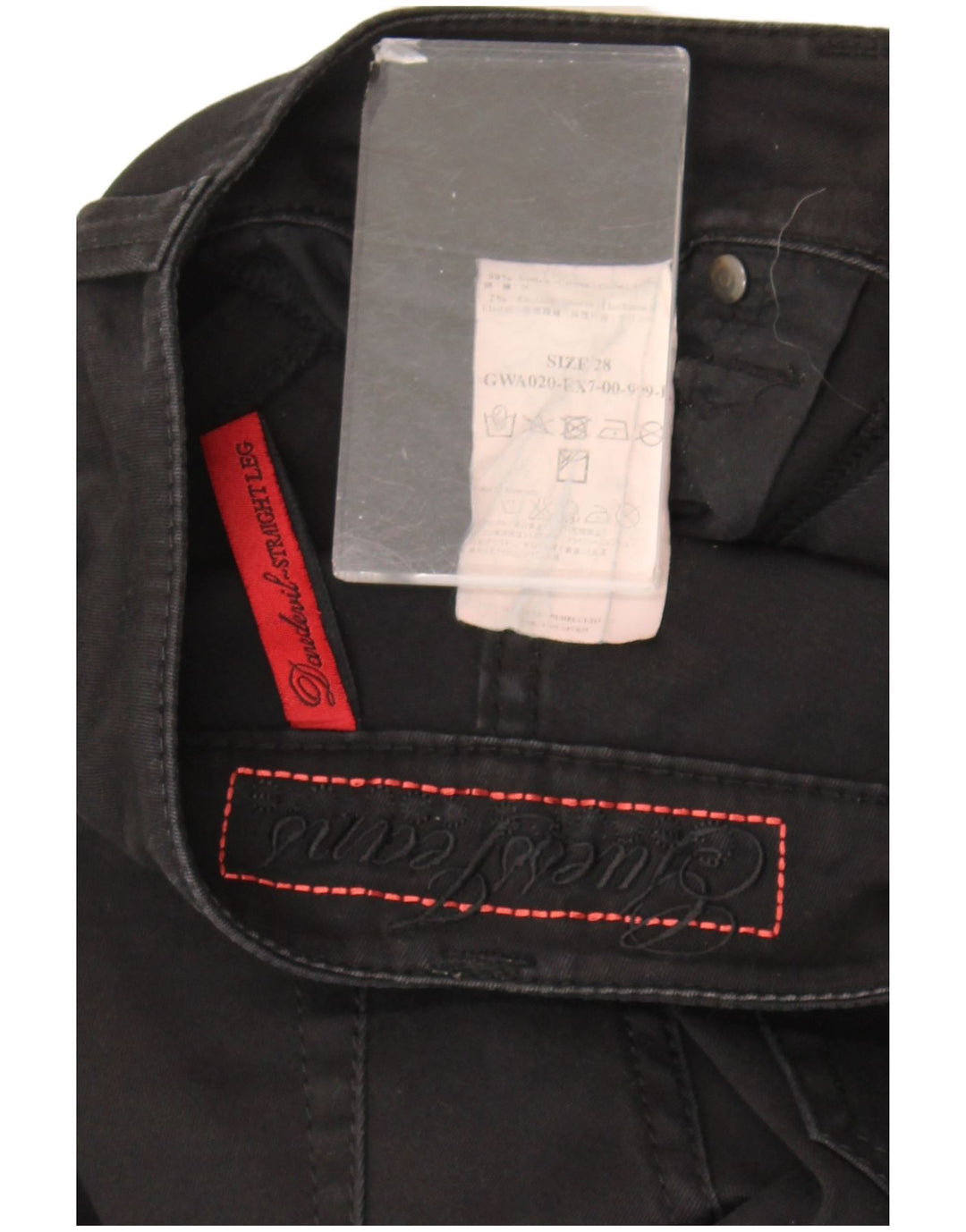 Guess Bootcut-Jeans für Damen, W28, L29, schwarze Baumwolle