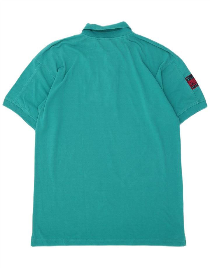 PUMA Herren Poloshirt UK 38/40 Medium Türkis Baumwolle