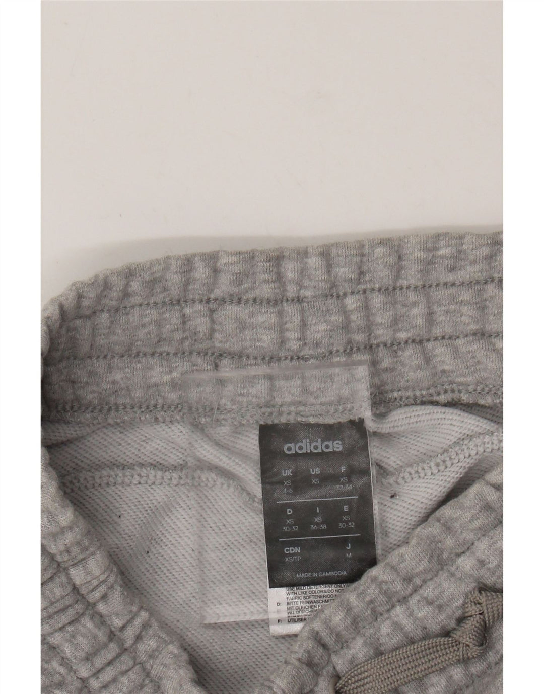 ADIDAS Damen Trainingshose Jogger UK 4/6 XS Grau gefleckte Baumwolle